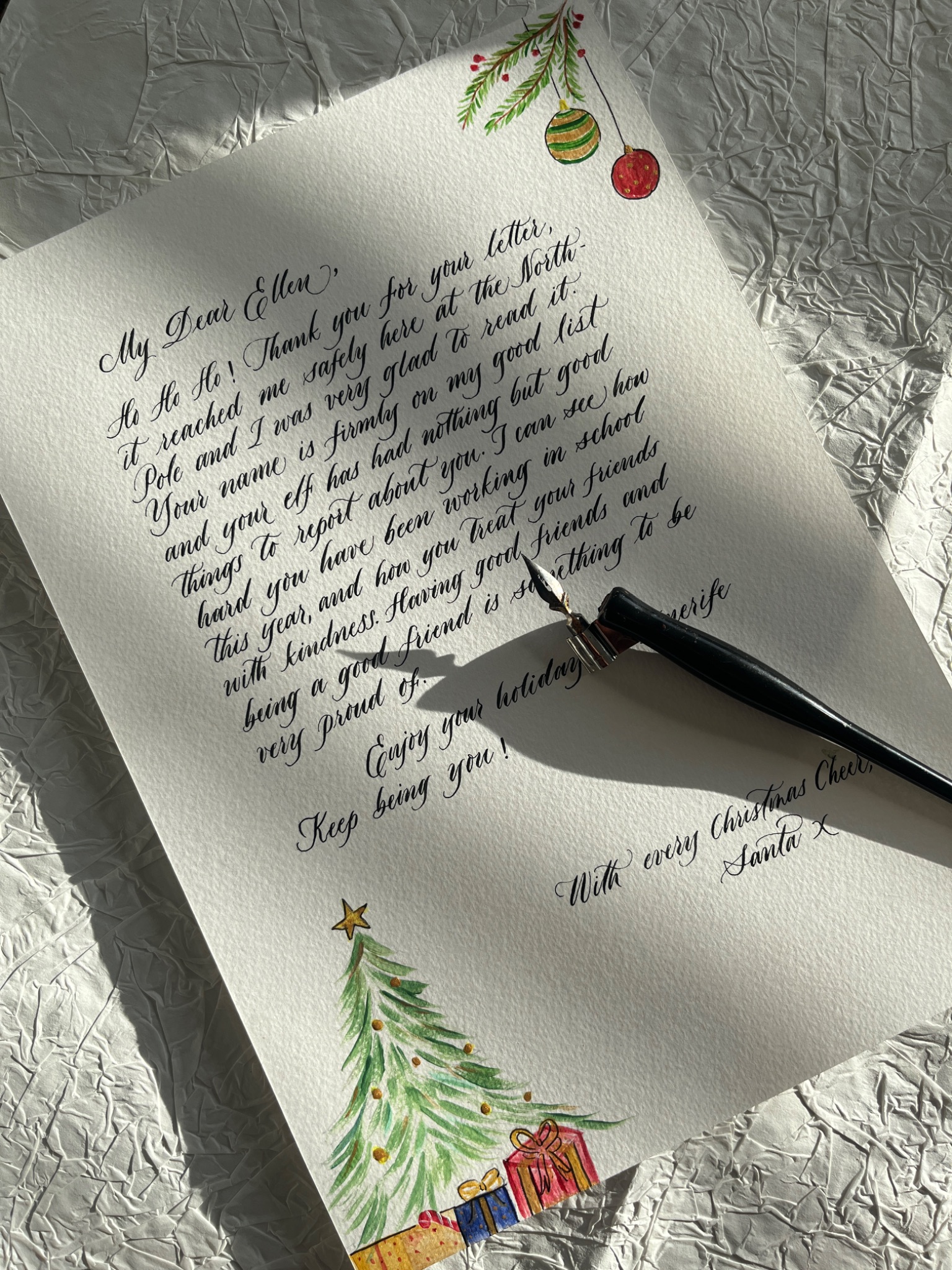 Bespoke modern calligraphy artwork hand-lettered by Scribbled by Anju in Dublin